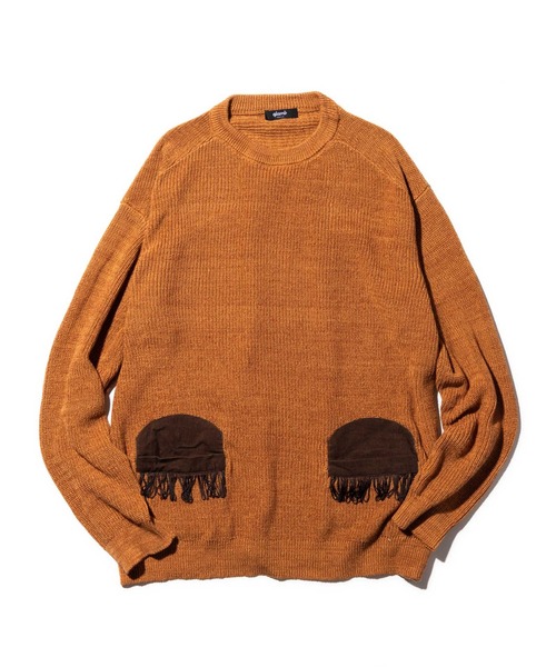 glamb（グラム）の「Fringe piping knit / フリンジパイピングニット（ニット/セーター・メンズ・ブラック/ブラウン・S/M/L）」の3枚目の写真