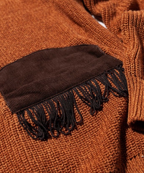 glamb（グラム）の「Fringe piping knit / フリンジパイピングニット（ニット/セーター・メンズ・ブラック/ブラウン・S/M/L）」の6枚目の写真
