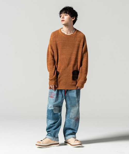 glamb（グラム）の「Fringe piping knit / フリンジパイピングニット（ニット/セーター・メンズ・ブラック/ブラウン・S/M/L）」の12枚目の写真
