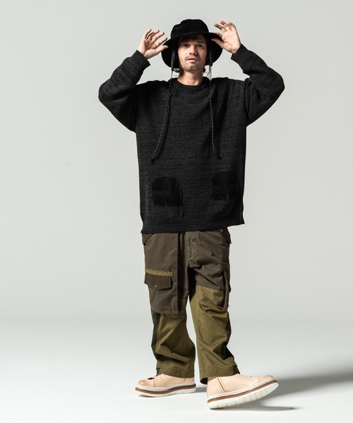glamb（グラム）の「Fringe piping knit / フリンジパイピングニット（ニット/セーター・メンズ・ブラック/ブラウン・S/M/L）」の15枚目の写真