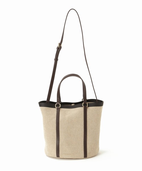 SLOBE IENA（スローブイエナ）の「SLOBE IENA 2wayキャンバストートバッグ◆（トートバッグ・レディース・ホワイト/ブラウン・FREE）」の15枚目の写真