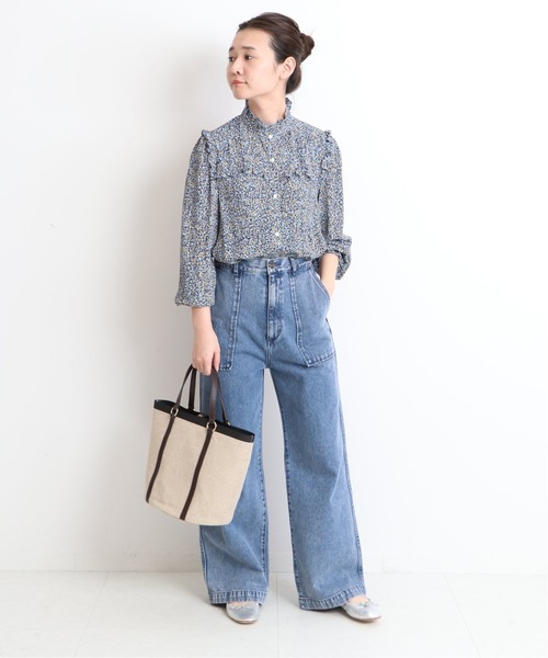 SLOBE IENA（スローブイエナ）の「SLOBE IENA 2wayキャンバストートバッグ◆（トートバッグ・レディース・ホワイト/ブラウン・FREE）」の13枚目の写真