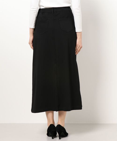 RAG MACHINE（ラグマシーン）の「【RAG MACHINE】「nobee」 楽伸びフレアスカート（スカート・レディース・ブラック×ホワイト/ブラック・S/M）」の4枚目の写真