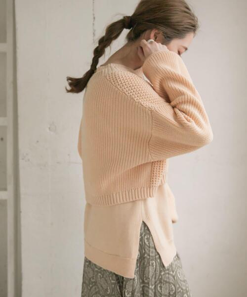 ITEMS URBANRESEARCH（アイテムズ アーバンリサーチ）の「マルチWAYニットセット（ニット/セーター・レディース・パープル系その他/ベージュ系その他/ベージュ・FREE）」の6枚目の写真