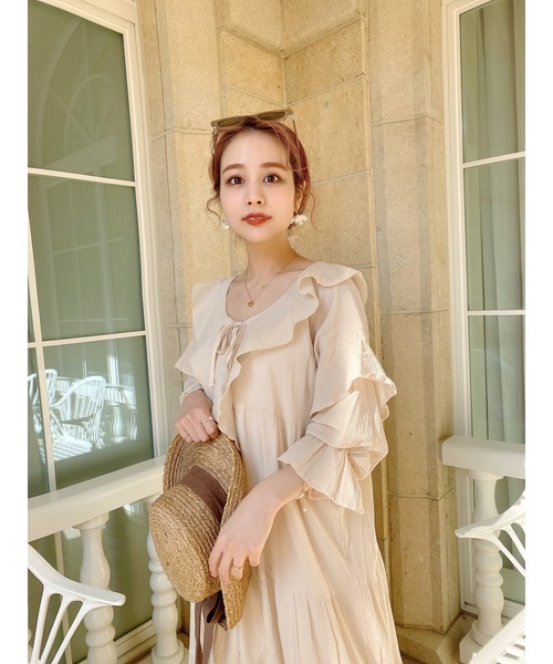 JUMELLE(ジュメロ)の「フレアワンピース(ワンピース・レディース・ベージュ・FREE)」の21枚目の写真