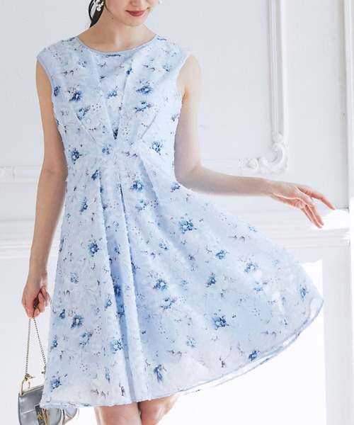 ウエストりぼん付きオパールフラワーノースリーブワンピース ワンピース Tocco Closet トッコ クローゼット のファッション通販 Zozotown