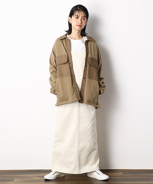 Purple&Yellow(パープルアンドイエロー)の「切替 CPOシャツ ブルゾン(ブルゾン・メンズ・ベージュ/ブルー・SMALL/MEDIUM/LARGE/X-SMALL/X-LARGE)」の6枚目の写真