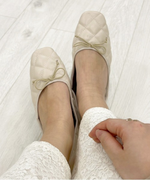 apres jour（アプレジュール）の「アソートスクエアトゥバレエシューズ【ZOZOTOWN限定アイテム】（バレエシューズ・レディース・モカ/クリーム/ミント/ブラック/ゴールド/ダークブラウン/ピンクベージュ/アイボリー・LARGE/MEDIUM/SMALL/X-LARGE）」の6枚目の写真