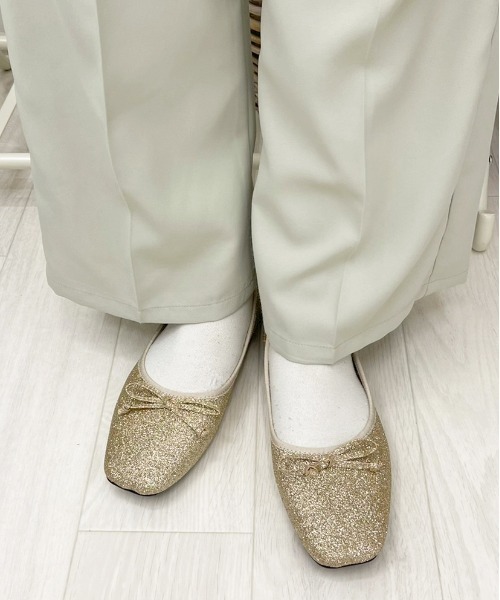 apres jour（アプレジュール）の「アソートスクエアトゥバレエシューズ【ZOZOTOWN限定アイテム】（バレエシューズ・レディース・モカ/クリーム/ミント/ブラック/ゴールド/ダークブラウン/ピンクベージュ/アイボリー・LARGE/MEDIUM/SMALL/X-LARGE）」の9枚目の写真