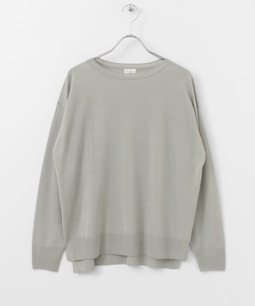 URBAN RESEARCH DOORS(アーバンリサーチドアーズ)の「ハイゲージシアーニットプルオーバー(ニット/セーター・レディース・ネイビー/ミント/ライトベージュ・ONE)」の14枚目の写真