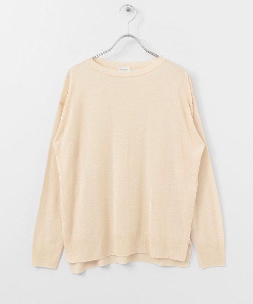 URBAN RESEARCH DOORS(アーバンリサーチドアーズ)の「ハイゲージシアーニットプルオーバー(ニット/セーター・レディース・ネイビー/ミント/ライトベージュ・ONE)」の7枚目の写真