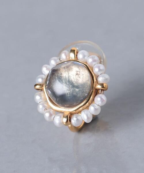 GOOSSENS PARIS（ｸﾞｰｾﾝｽﾊﾟﾘ）の「＜GOOSSENS Paris（グーセンス パリ）＞ROUND PUCE イヤリング（イヤリング・レディース・ゴールド・FREE）」の2枚目の写真