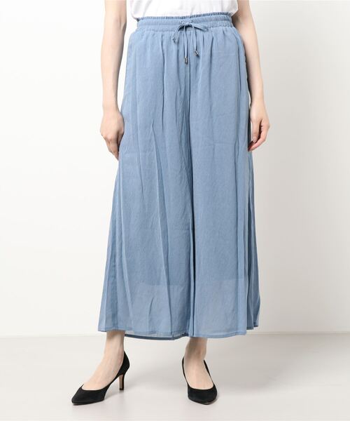 INTERPLANET（インタープラネット）の「麻調シアーフレアーパンツ（その他パンツ・レディース・モカ/ブルー/ブラック・FREE）」の3枚目の写真