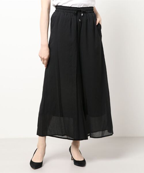 INTERPLANET（インタープラネット）の「麻調シアーフレアーパンツ（その他パンツ・レディース・モカ/ブルー/ブラック・FREE）」の2枚目の写真