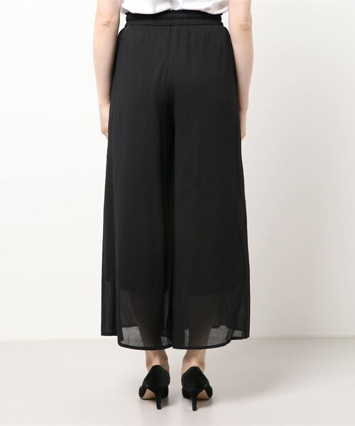 INTERPLANET（インタープラネット）の「麻調シアーフレアーパンツ（その他パンツ・レディース・モカ/ブルー/ブラック・FREE）」の4枚目の写真