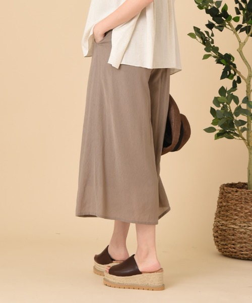 INTERPLANET（インタープラネット）の「麻調シアーフレアーパンツ（その他パンツ・レディース・モカ/ブルー/ブラック・FREE）」の12枚目の写真