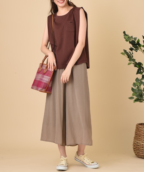 INTERPLANET（インタープラネット）の「麻調シアーフレアーパンツ（その他パンツ・レディース・モカ/ブルー/ブラック・FREE）」の9枚目の写真