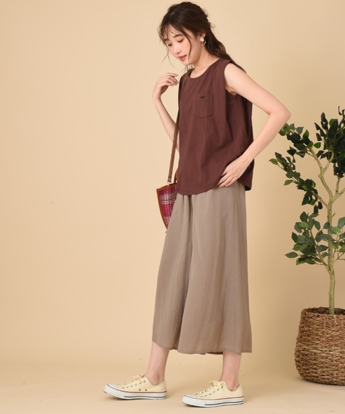 INTERPLANET（インタープラネット）の「麻調シアーフレアーパンツ（その他パンツ・レディース・モカ/ブルー/ブラック・FREE）」の8枚目の写真