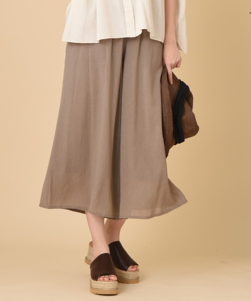 INTERPLANET（インタープラネット）の「麻調シアーフレアーパンツ（その他パンツ・レディース・モカ/ブルー/ブラック・FREE）」の13枚目の写真