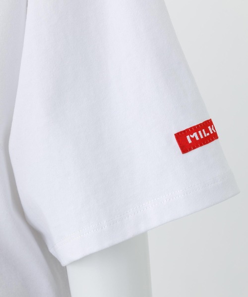 MILKFED.(ミルクフェド)の「SIDE SLIT LOGO TUNIC(チュニック・レディース・ホワイト/ブラック・ONE SIZE)」の8枚目の写真