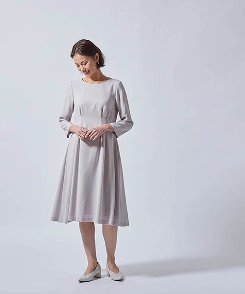 セール Web別注 バックサテンジョーゼットのフレアワンピース ワンピース Lautreamont ロートレアモン のファッション通販 Zozotown