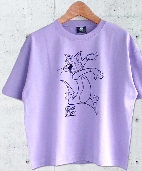 THE CASUAL(カジュアル)の「TOMandJERRY ビッグシルエットトムプリント半袖Tシャツ カットソー キッズ(Tシャツ/カットソー・キッズ・ミント/モカ/ベージュ/ラベンダー/オフホワイト/チャコール・130cm/140cm/120cm/150cm/160cm/110cm)」の6枚目の写真