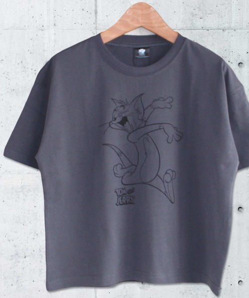 THE CASUAL(カジュアル)の「TOMandJERRY ビッグシルエットトムプリント半袖Tシャツ カットソー キッズ(Tシャツ/カットソー・キッズ・ミント/モカ/ベージュ/ラベンダー/オフホワイト/チャコール・130cm/140cm/120cm/150cm/160cm/110cm)」の11枚目の写真