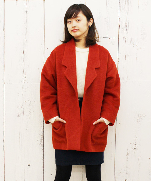 Kastane（カスタネ）の「【Kastane】中綿ビッグジャケット（その他アウター・レディース・グレー/ネイビー/キャメル/レンガ・FREE）」の4枚目の写真