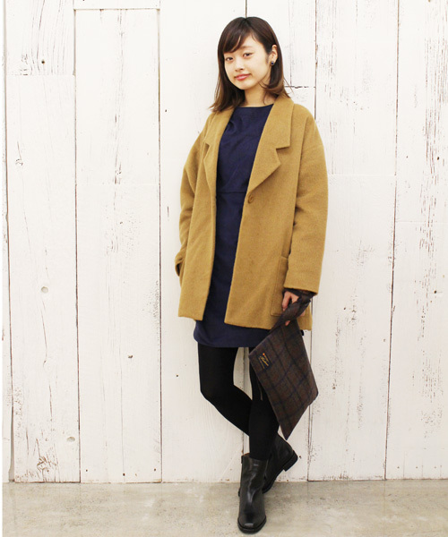 Kastane（カスタネ）の「【Kastane】中綿ビッグジャケット（その他アウター・レディース・グレー/ネイビー/キャメル/レンガ・FREE）」の16枚目の写真