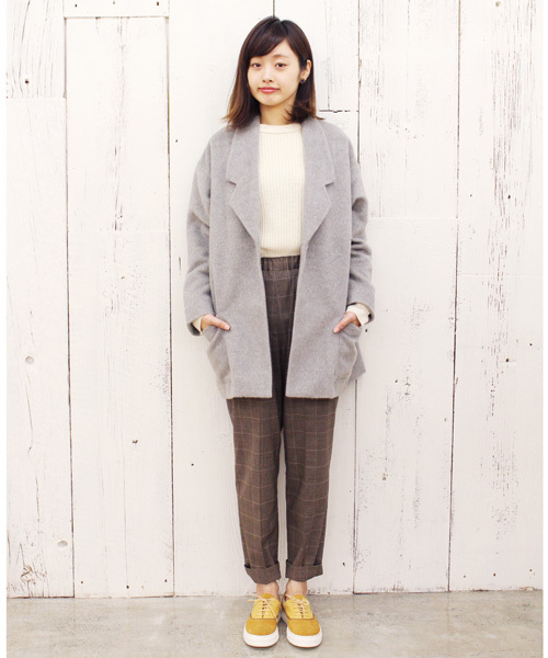 Kastane（カスタネ）の「【Kastane】中綿ビッグジャケット（その他アウター・レディース・グレー/ネイビー/キャメル/レンガ・FREE）」の5枚目の写真