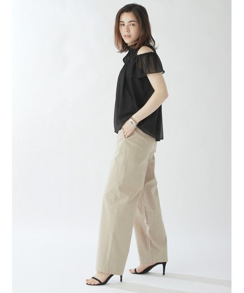 DRWCYS（ドロシーズ）の「ワイドストレートパンツ（その他パンツ・レディース・ブルー/ピンク/ホワイト/ベージュ・SMALL/MEDIUM）」の2枚目の写真