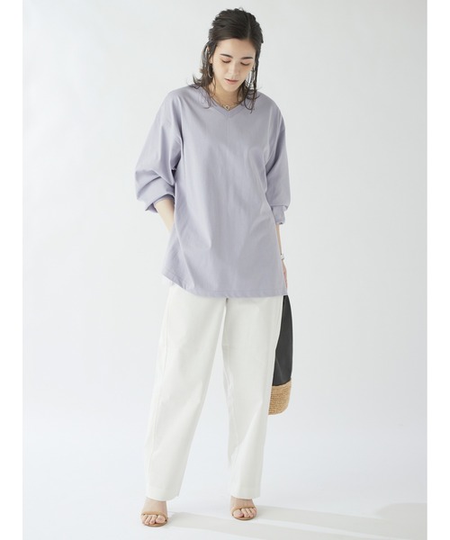 DRWCYS（ドロシーズ）の「ワイドストレートパンツ（その他パンツ・レディース・ブルー/ピンク/ホワイト/ベージュ・SMALL/MEDIUM）」の1枚目の写真