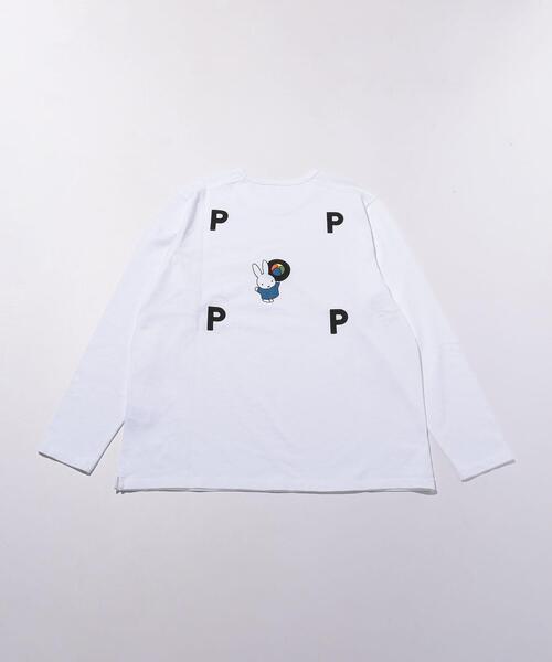 POP TRADING COMPANY（ポップトレーディングカンパニー）の「【別注】 ＜POP TRADING COMPANY＞ Miffy 12 BALL/ カットソー（Tシャツ/カットソー・メンズ・ホワイト/ライトグレー・MEDIUM/X-LARGE/LARGE）」の2枚目の写真
