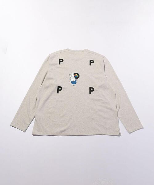 POP TRADING COMPANY（ポップトレーディングカンパニー）の「【別注】 ＜POP TRADING COMPANY＞ Miffy 12 BALL/ カットソー（Tシャツ/カットソー・メンズ・ホワイト/ライトグレー・MEDIUM/X-LARGE/LARGE）」の3枚目の写真