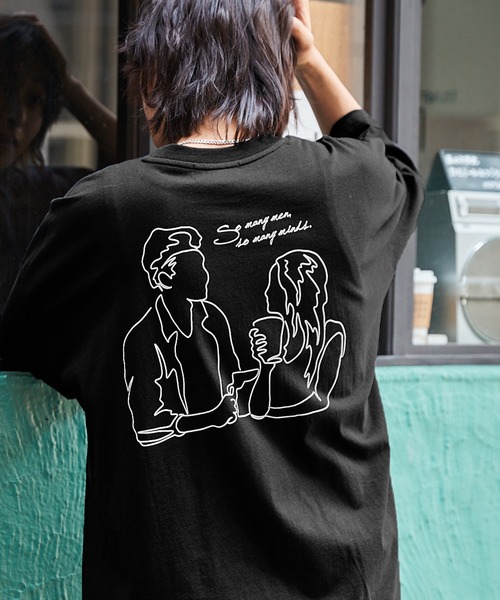 MONO-MART（モノマート）の「コットン天竺 オーバーサイズ イラストロゴ＆転写プリント 半袖カットソー（Tシャツ/カットソー・メンズ・ホワイト/チャコールグレー/ライトブルー/ブラック/その他/ホワイト系その他/ブラック系その他/グレー系その他/ベージュ系その他/グリーン系その他/ブルー系その他/ホワイト系その他2/ホワイト系その他3/ホワイト系その他4/ホワイト系その他5/ホワイト系その他6/ホワイト系その他7/ブラック系その他2/ブラック系その他3/グレー系その他2/グレー系その他3/ベージュ系その他2/ベージュ系その他3/ベージュ系その他4/ベージュ系その他5/ベージュ系その他6/ベージュ系その他7/グリーン系その他2/グリーン系その他3/グリーン系その他4/ブルー系その他2/ブルー系その他3・M/L）」の11枚目の写真