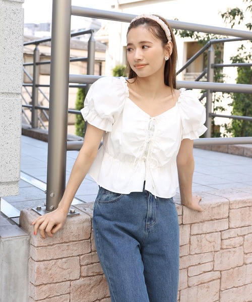 one after another NICE CLAUP(ワンアフターアナザーナイスクラップ)の「2枚セットチロルブラウス(シャツ/ブラウス・レディース・ベージュ/オフホワイト/ブラック系その他・FREE)」の11枚目の写真