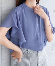 フリルフレアスリーブブラウス