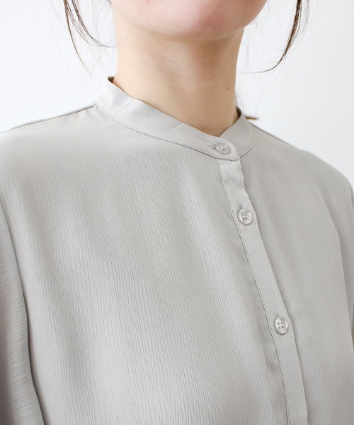 Social GIRL（ソーシャルガール）の「フリルフレアスリーブブラウス（シャツ/ブラウス・レディース・ブラック/ベージュ/オフホワイト/ブルー/ピンクベージュ/グレー/モカ/スモークピンク・S/M/L/LL）」の17枚目の写真