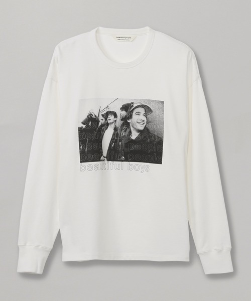beautiful people（ビューティフルピープル）の「suvin pima jersey Beastie boys long T 1115310017（Tシャツ/カットソー・レディース・ブラック/ホワイト・38/36）」の2枚目の写真