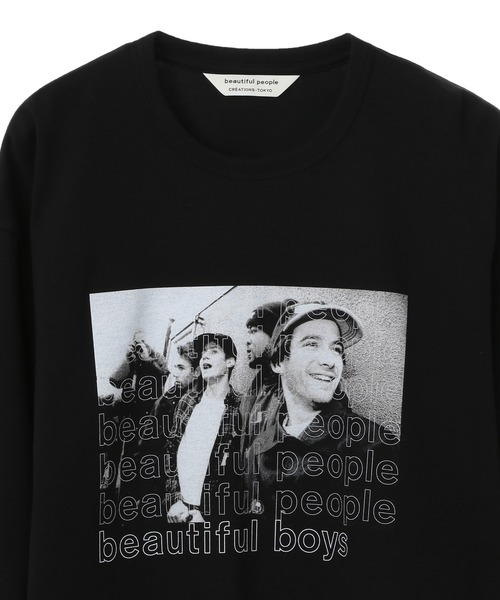 beautiful people（ビューティフルピープル）の「suvin pima jersey Beastie boys long T 1115310017（Tシャツ/カットソー・レディース・ブラック/ホワイト・38/36）」の5枚目の写真