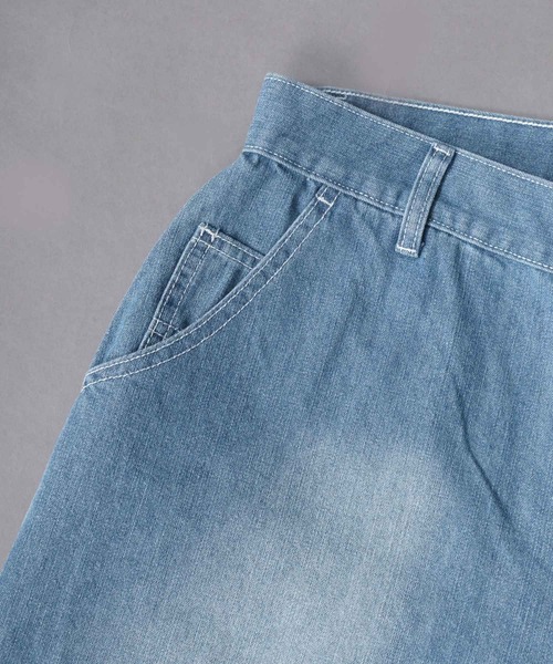 SITRY（シトリー）の「Loose tapered painter shorts/ルーズテーパード ペインターショーツ（デニムパンツ・メンズ・ブラック/ブラウン/ライトインディゴブルー/ストライプ/ワンウォッシュ・M/L）」の13枚目の写真