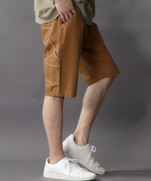 SITRY（シトリー）の「Loose tapered painter shorts/ルーズテーパード ペインターショーツ（デニムパンツ・メンズ・ブラック/ブラウン/ライトインディゴブルー/ストライプ/ワンウォッシュ・M/L）」の19枚目の写真