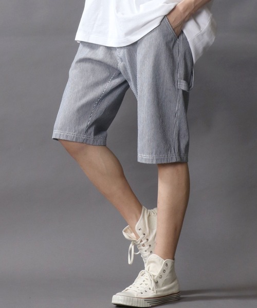 SITRY（シトリー）の「Loose tapered painter shorts/ルーズテーパード ペインターショーツ（デニムパンツ・メンズ・ブラック/ブラウン/ライトインディゴブルー/ストライプ/ワンウォッシュ・M/L）」の22枚目の写真