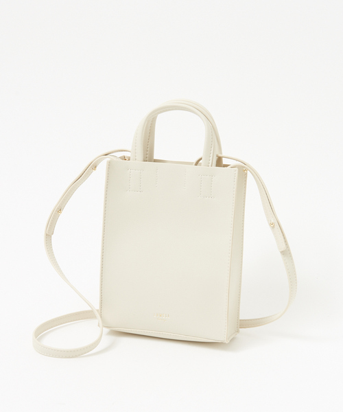 LOWELL things（ロウェル　シングス）の「【販売店舗限定】軽量ミニトートショルダー（ショルダーバッグ・レディース・ブラック/グリーン/アイボリー/グレー・フリー）」の2枚目の写真