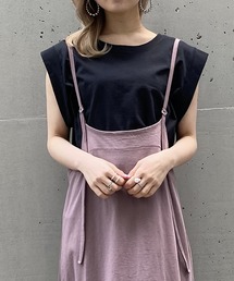 AS KNOW AS PINKY | ロールでアップな短丈Tシャツ(Tシャツ/カットソー)