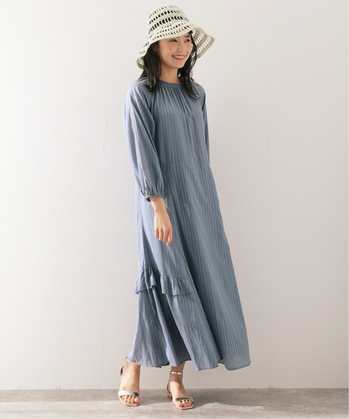 SLOBE IENA（スローブイエナ）の「シャドーストライプギャザー