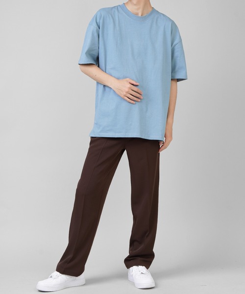 SPINNS（スピンズ）の「センタープレス ストレートパンツ（スラックス・メンズ・ブラック/ブラウン/アイボリー/ダークブルー・S/M/L）」の9枚目の写真