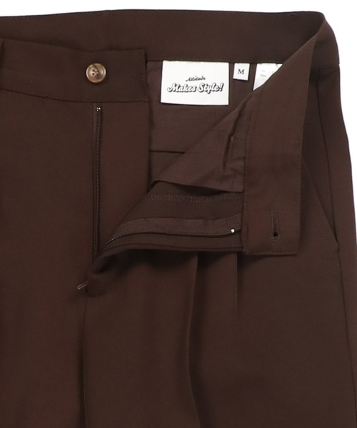 SPINNS（スピンズ）の「センタープレス ストレートパンツ（スラックス・メンズ・ブラック/ブラウン/アイボリー/ダークブルー・S/M/L）」の22枚目の写真