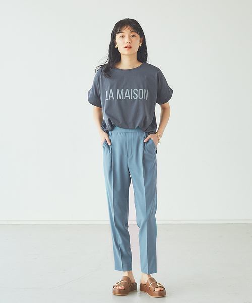 abahouse mavie（アバハウスマヴィ）の「【販売店舗限定】ワイドビッグロゴTシャツ（Tシャツ/カットソー・レディース・ホワイト/ベージュ/チャコールグレー/モスグリーン・フリー）」の19枚目の写真