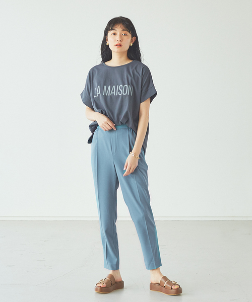 abahouse mavie（アバハウスマヴィ）の「【販売店舗限定】ワイドビッグロゴTシャツ（Tシャツ/カットソー・レディース・ホワイト/ベージュ/チャコールグレー/モスグリーン・フリー）」の16枚目の写真